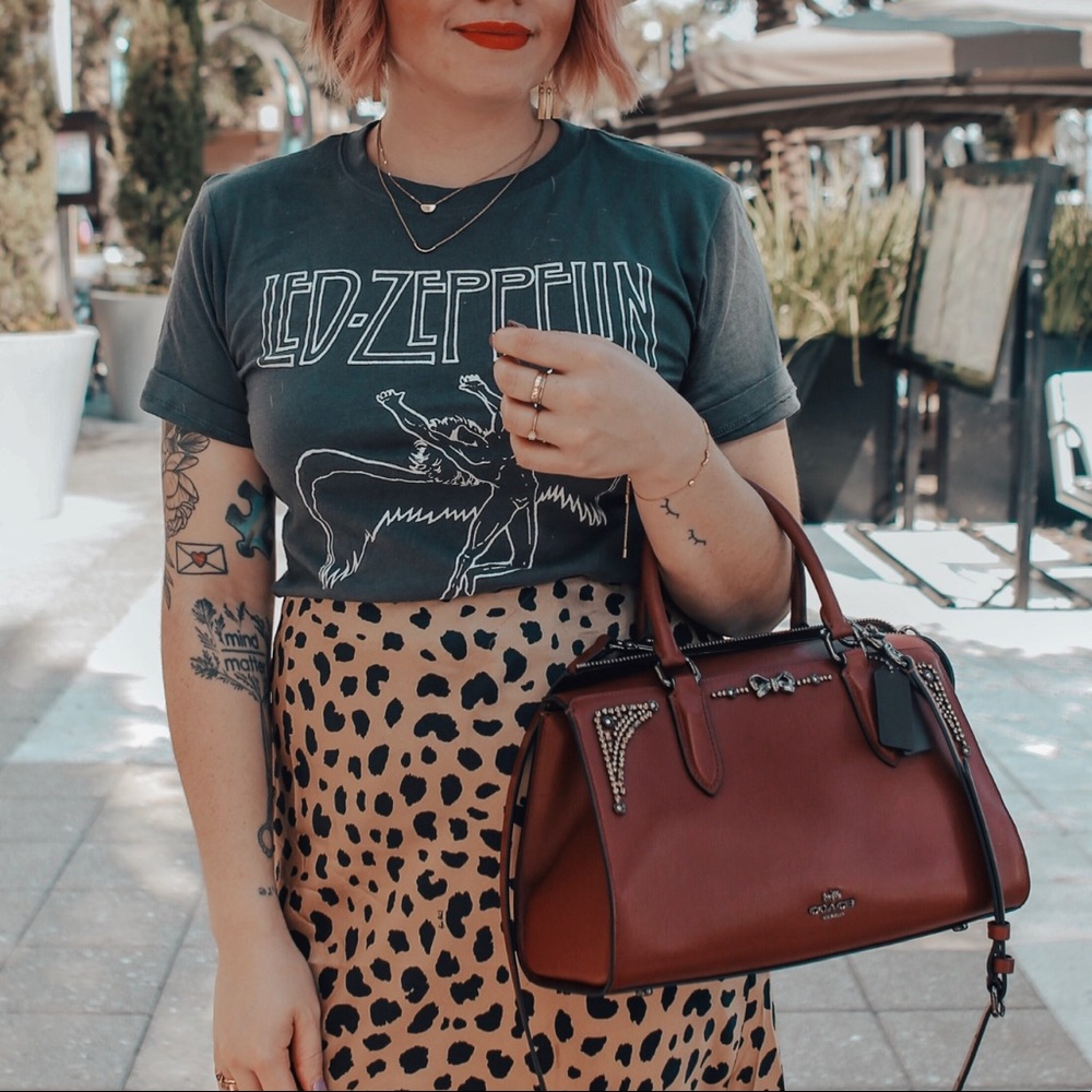 Leather Coach X Selena Gomez bag